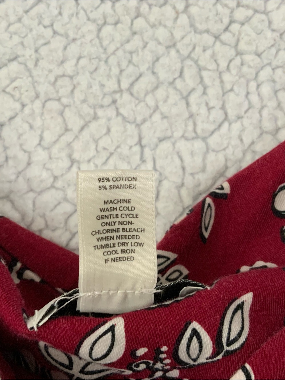 Ann Taylor Loft Empire Waist Dress Sz M Stretch Red White Floral Knit Feminine - Picture 9 of 11